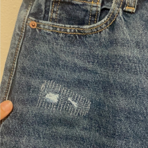 NWT Old Navy High Rise Blue Patchwork Jeans - Picture 7 of 11
